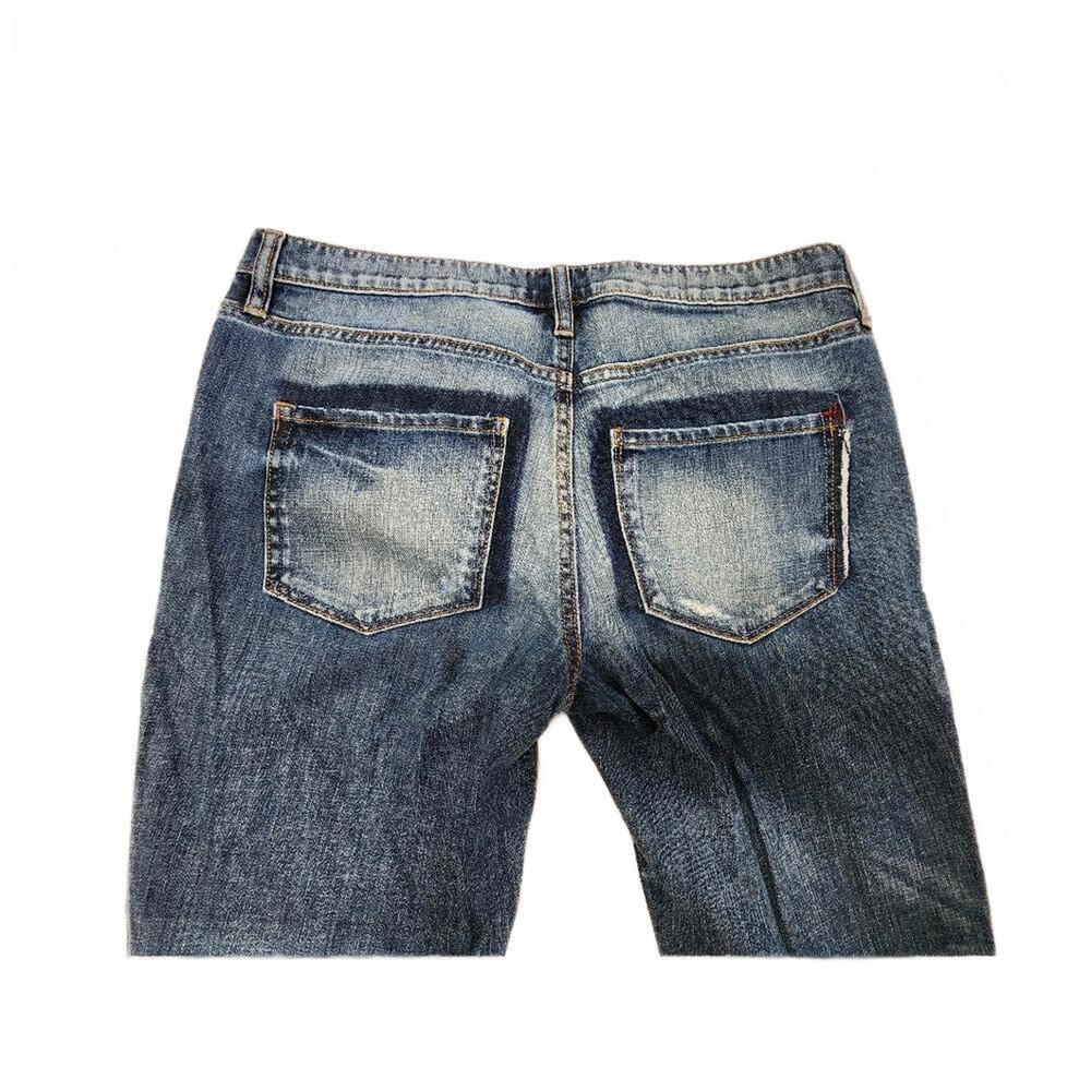 Loft Boyfriend Distressed Blue Denim Jeans Women's size 8 - Picture 3 of 9